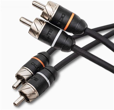 Elite Audio Premium Series 100% OFC Copper RCA Interconnects Stereo Cable, 2 Channel 20' Cord (2 x RCA Male to 2 x RCA Male Audio Cable, Double-Shielded with Noise Reduction, 20 Feet Long)